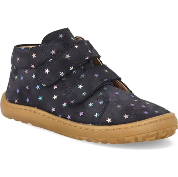 Barefoot dětské kotníkové boty Froddo - First step Stars tmavě modré hvězdičky Velikost: 28