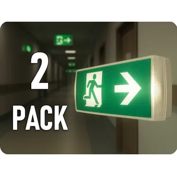 Svítilna Nouzová LED svítilna 3W, 140lm, IP65, 6000K/2-PACK!