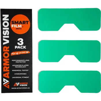Motocyklové brýle Ochranná slída na objektiv motokrosových brýlí ARMOR VISION SMART FILM 36 mm, balení 3 kusy (toto je 36 mm verze, která je vhodná pro většinu moderních menších a juniorských brýlí)