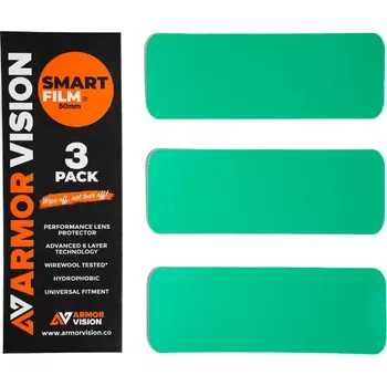 Motocyklové brýle Ochranná slída na objektiv motokrosových brýlí ARMOR VISION SMART FILM 50 mm, balení 3 kusy (toto je 36 mm verze, která je vhodná pro většinu moderních větších brýlí)