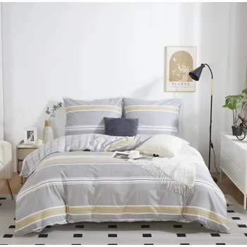 Povlečení POVLEČENÍ 160x200 + 2X POVLEČENÍ NA POLŠTÁŘ 70X80 OBOUSTRANNÉ BAVLNĚNÝ SATÉN PROUŽKY