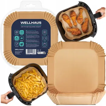 Obraz 100x organizér do horkovzdušné fritézy Air Fryer, papír 20 cm XL Wellhaus