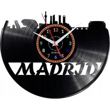 Hodiny MADRID NÁSTĚNNÉ HODINY DEKORATIVNÍ MODERNÍ VINYLOVÁ DESKA