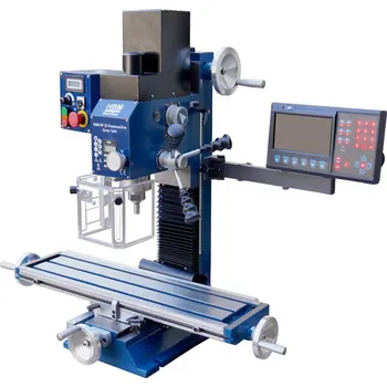 Frézka HBM BF 25 s DRO - frézka na kov, vario otáčky, 3-osé odměřování s LCD displejem, kužel MK3, 120kg (HBM Machines)