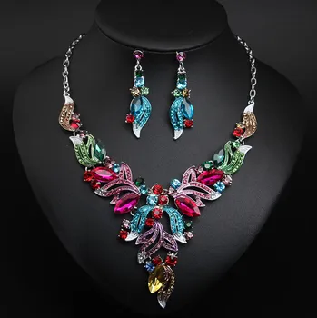 Souprava šperků B-TOP Dámská souprava Crystal Bridal - postříbřená Druh barvy: Barevná