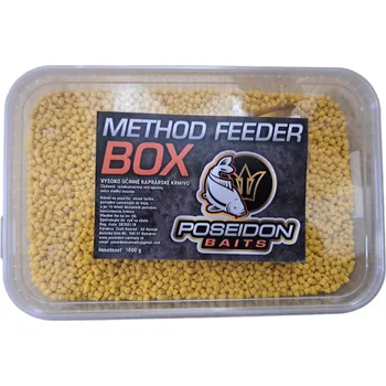 Návnadová surovina POSEIDON BAITS Method feeder box 1Kg + booster 200ml Med