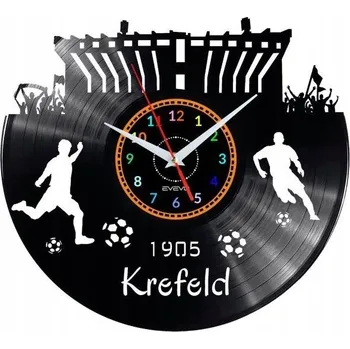 Hodiny KREFELD NÁSTĚNNÉ HODINY DEKORATIVNÍ MODERNÍ VINYLOVÁ DESKA VINYL JAKO DÁREK