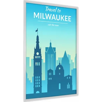 Obraz Plakát do obýváku MĚSTO Budovy Typografie 60x80