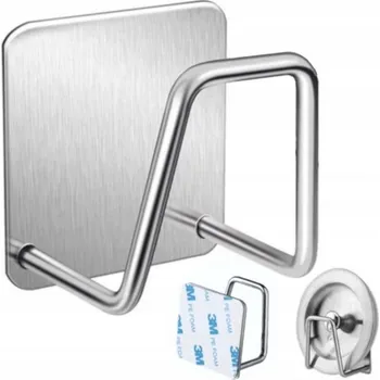 KOVOVÝ DRŽÁK NA KOUZELNOU HOUBIČKU houbičky ČERNÝ DO KUCHYNĚ DŘEZU NA STĚNU