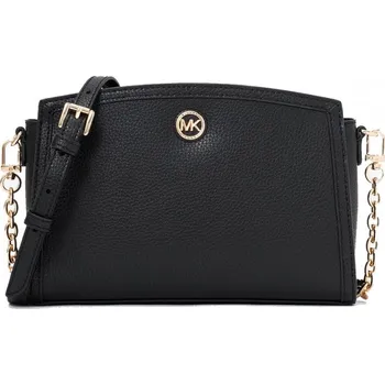 Kabelka Kožená crossbody kabelka Michael Kors Chantal černá