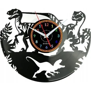 Hodiny Dinosaurus Dinosaurus NÁSTĚNNÉ HODINY DEKORATIVNÍ MODERNÍ VINYLOVÁ DESKA