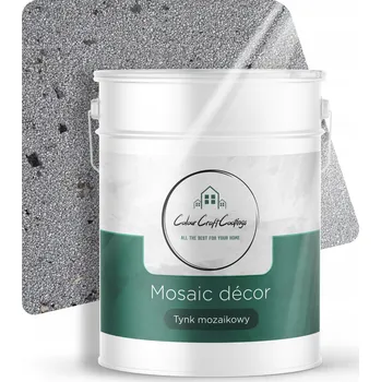 Omítka MOZAIKOVÁ OMÍTKA DEKORATIVNÍ STŘÍBRNÁ S ČERNOU SLÍDOU M51 12,5kg