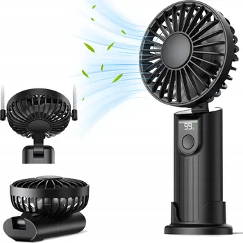 Domácí ventilátor USB Ventilátor Tichý Mini Stolní Ruční Ventilátor 2400mAh