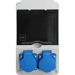 Stavební zásuvkový rozvaděč 18893 - 6 mod, 2x 16A modrá IP44