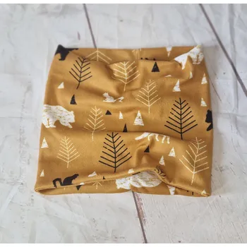 Nákrčník Flísový nákrčník Yháček, Lesní zvěř na hořčicové