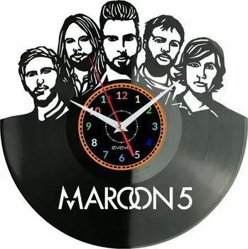 Hodiny MAROON 5 HODINY NÁSTĚNNÉ DEKORATIVNÍ MODERNÍ VINYLOVÁ DESKA VINYL JAKO DÁREK