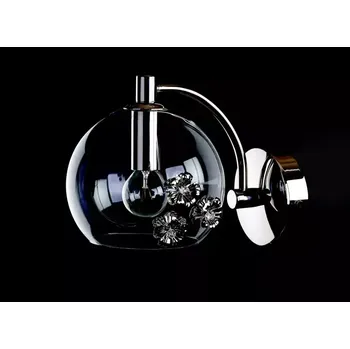 Nástěnné svítidlo Nástěnné svítidlo křišťálové N-PRI-01Ni, Varianta Stříbrné