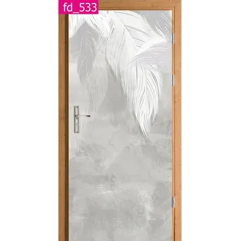 Fototapeta JEMNÉ PEŘÍČKA BETON NÁLEPKA NA DVEŘE SKŘÍŇ