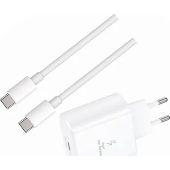 Rychlá 45W GaN nabíječka s USB-C kabelem pro Samsung Galaxy S25 Plus