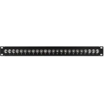 Serverovna PP-144 24P/BNC - černá - 19" patch panel 1U, 24 portů BNC