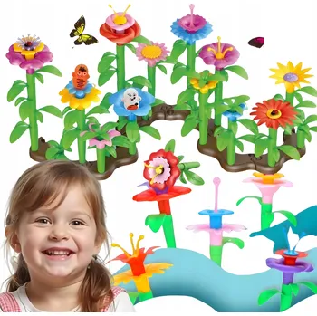 ostatní stavebnice STAVEBNICE KVĚTINY ZAHRADA STAVEBNICE KVĚTINY VELKÉ 74 dílků pro děti