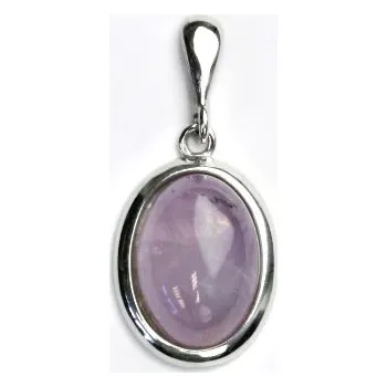 Přívěsek Zlatý přívěsek,bílé i žluté zlato, přírodní světlý ametyst - P 1454/22 (ametyst 14x10 mm)