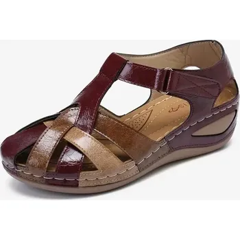 Dámské sandále Pohodlné dámské sandály na léto s otevřenou špičkou Barva: Červená, Velikost: 39