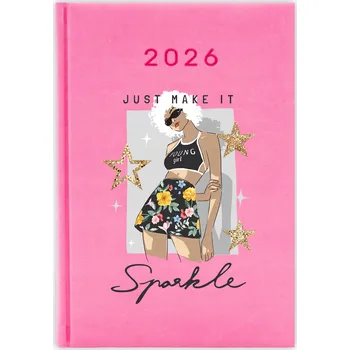 Kalendář Knižkový kalendář pro učitele 2026 A5, růžový