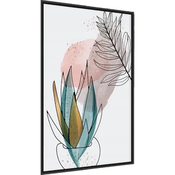 Obraz Plakát TROPICKÉ LISTY Skica Akvarel 3D 60x80