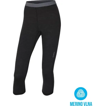 Husky Merino termoprádlo Dámské 3/4 kalhoty L, černá