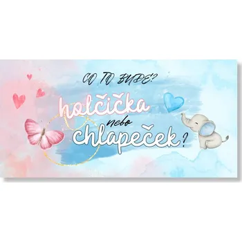 Personal Personalizovaný banner - Baby shower / Boy or Girl? Rozměr banner: 130 x 65 cm