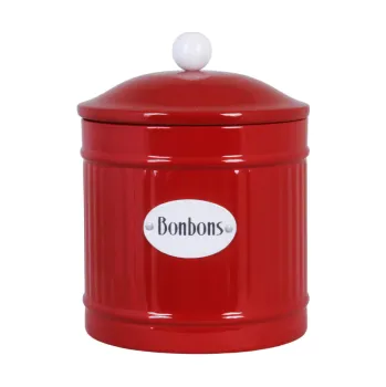 Dóza na potraviny Plechová dóza na bonbony Hugo Bonbons Red 16 cm