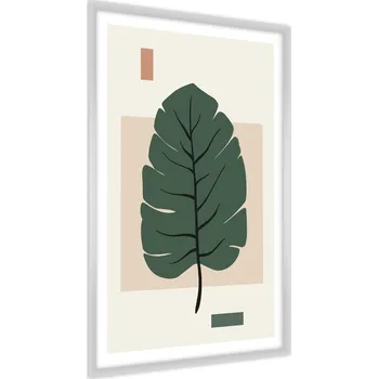 Obraz Plakát v Rámu LIŠŤ Tropický Minimalismus 60x80