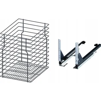 Nábytkové kování Cargo koš do spodní skříňky 40 cm 400 Grafit 1 ks s tlumením dovírání Rejs plný výsuv