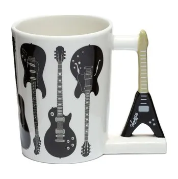 Stolování Keramický hrnek ve tvaru rockové kytary Headstock