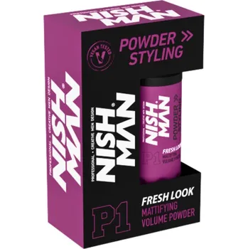 Pudr Nishman P1 "FRESH LOOK" Mattifying Volume Powder - objemový pudr se svěží vůní, 20 g