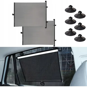 Stínítko do auta Sluneční rolety do auta, clony, žaluzie – ochrana proti slunci do vozidla, 2 ks