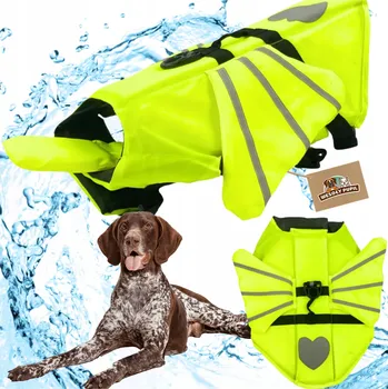Obleček pro psa KAPOK pro psa plovací vesta do vody SE KŘÍDLY vel. L
