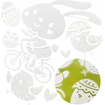 samolepka SAMOLEPKY AŽUROVÉ BROKÁTOVÉ BÍLÉ Velikonoce KOLO