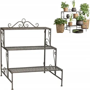 Květináč Kovový Květináč černá, žlutá Skandi.pl 62 cm x 65 x 78 cm