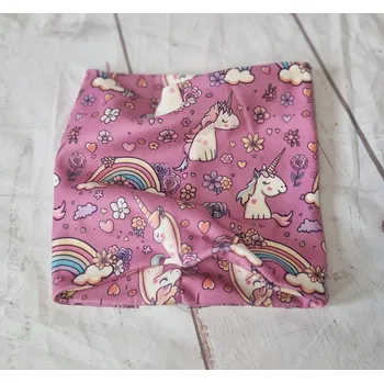 Nákrčník Flísový nákrčník Yháček, Jednorožci na starorůžové