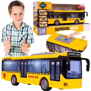autíčko Školní autobus s pohonem a zvukovými a světelnými efekty, Hračka