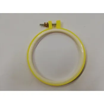 Vyšívací kruh plastový Ø11,8 cm - žlutý
