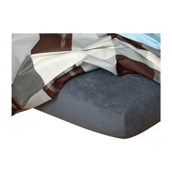 Prostěradlo Dadka Froté prostěradlo tmavě šedá 90x180x20 cm