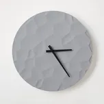 ODLITO Betonové nástěnné hodiny Měsíční kráter – šedá – 50 cm – černé ručičky