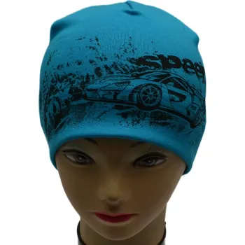 Čepice Čepice bavlněná RDX 0665 Auta Barva: tyrkysová, Velikost: 5 (5-7 let)