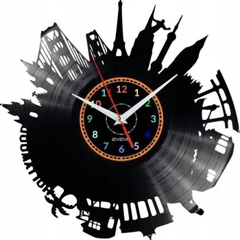 Hodiny WORLD HODINY NÁSTĚNNÉ DEKORATIVNÍ MODERNÍ VINYLOVÁ DESKA