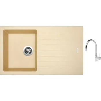 Kuchyňský dřez Set Sinks PERFECTO 860 Sahara + baterie Sinks MIX 35 P chrom