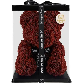 plyšák Medvídárek BIG Classic 40cm dárkově balený - tmavě červený