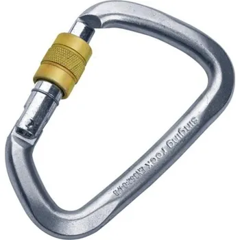 karabina Singing Rock ocelová karabina D šroubovací